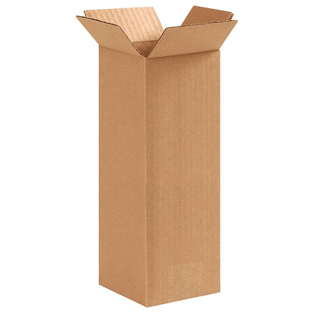 4 in x 4 in x 10 in Shipping Box, Kraft, Corrugate, Single Wall, 32 ECT MPN:11R265