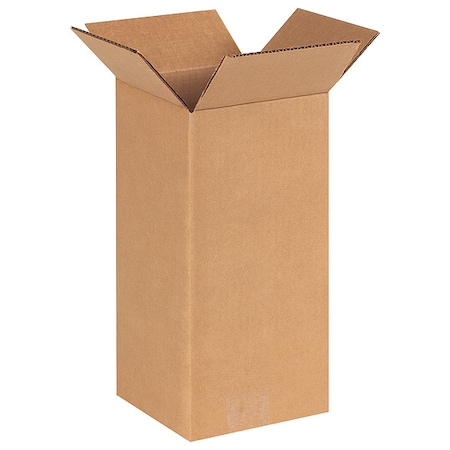 6 in x 6 in x 12 in Shipping Box, Kraft, Corrugate, Single Wall, 32 ECT MPN:11R283