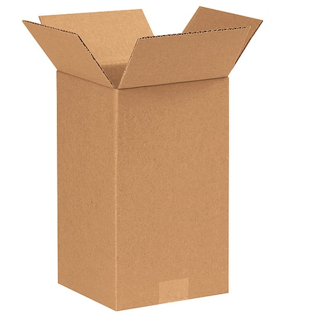 7 in x 7 in x 12 in Shipping Box, Kraft, Corrugate, Single Wall, 32 ECT MPN:11R294
