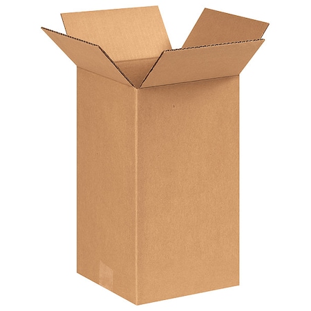 8 in x 8 in x 14 in Shipping Box, Kraft, Corrugate, Single Wall, 32 ECT MPN:11R297