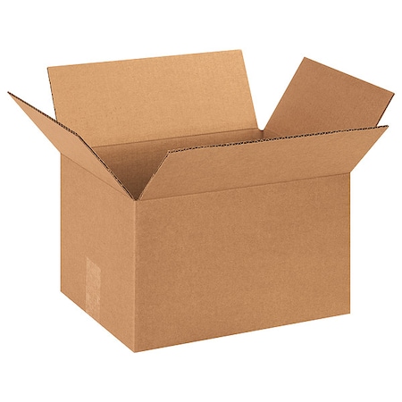 13 in x 10 in x 8 in Shipping Box, Kraft, Corrugate, Single Wall, 32 ECT MPN:11R343