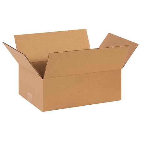 14 in x 10 in x 5 in Shipping Box, Kraft, Corrugate, Single Wall, 32 ECT MPN:11R354