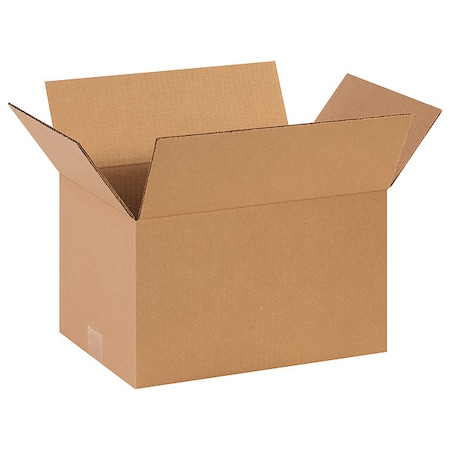 14 in x 10 in x 8 in Shipping Box, Kraft, Corrugate, Single Wall, 32 ECT MPN:11R356