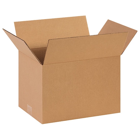 14 in x 10 in x 9 in Shipping Box, Kraft, Corrugate, Single Wall, 32 ECT MPN:11R357