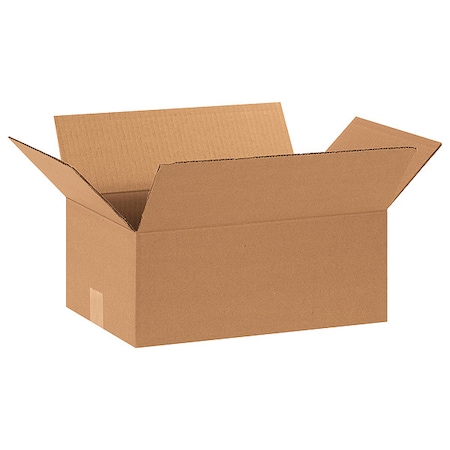 15 in x 10 in x 6 in Shipping Box, Kraft, Corrugate, Single Wall, 32 ECT MPN:11R371