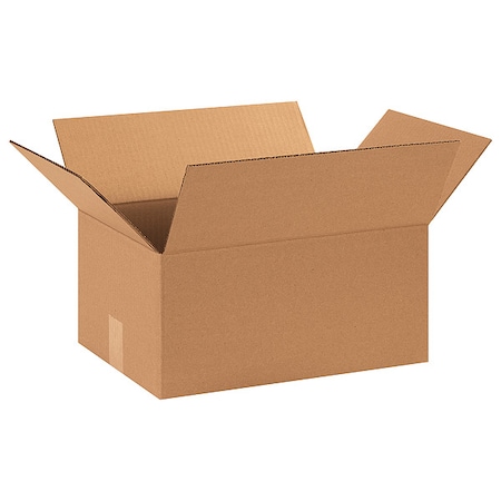 15 in x 11 in x 7 in Shipping Box, Kraft, Corrugate, Single Wall, 32 ECT MPN:11R373