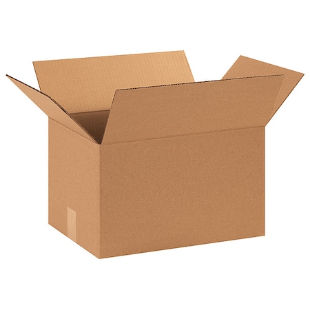 15 in x 11 in x 9 in Shipping Box, Kraft, Corrugate, Single Wall, 32 ECT MPN:11R374