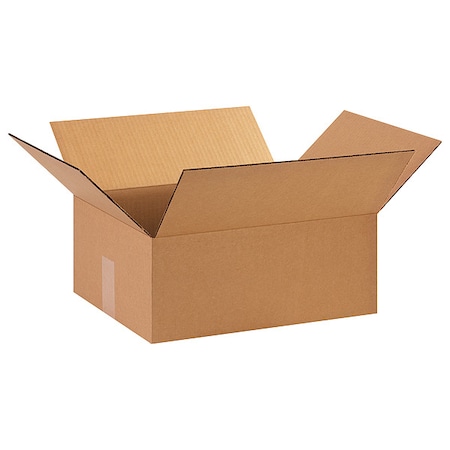 15 in x 12 in x 6 in Shipping Box, Kraft, Corrugate, Single Wall, 32 ECT MPN:11R376