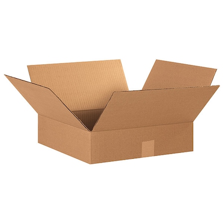 15 in x 15 in x 4 in Shipping Box, Kraft, Corrugate, Single Wall, 32 ECT MPN:11R379