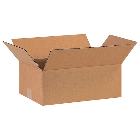 16 in x 10 in x 6 in Shipping Box, Kraft, Corrugate, Single Wall, 32 ECT MPN:11R384