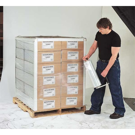 Hand Stretch Wrap, 12 in W x 1500 ft L, 70 ga, Cast Style, Clear, Standard Duty MPN:15A988