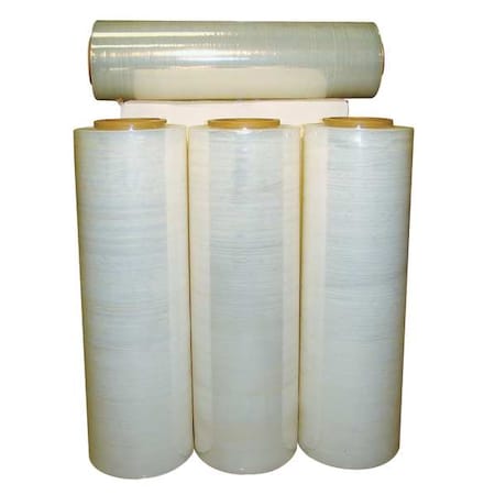 Hand Stretch Wrap, 18 in W x 1500 ft L, 70 ga, Cast Style, Clear, Standard Duty, 4PK MPN:15C019