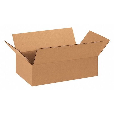 14 in x 8 in x 4 in Shipping Box, Kraft, Corrugate, Single Wall, 32 ECT MPN:22XK34