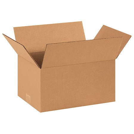 14 in x 10 in x 7 in Shipping Box, Kraft, Corrugate, Single Wall, 32 ECT MPN:22XK61