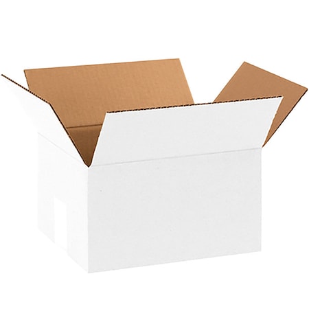 10 in x 8 in x 6 in Shipping Box, White, Corrugate, Single Wall, 32 ECT MPN:22XL41