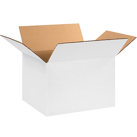 12 in x 10 in x 8 in Shipping Box, White, Corrugate, Single Wall, 32 ECT MPN:22XL50