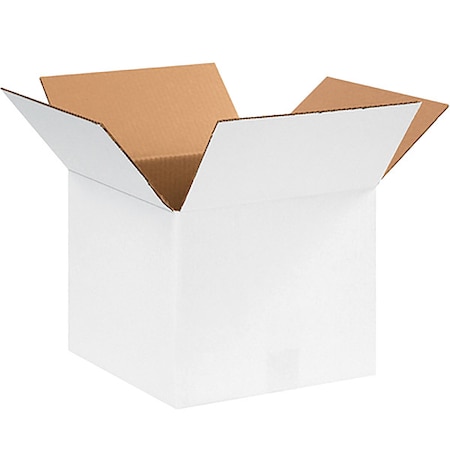 12 in x 12 in x 10 in Shipping Box, White, Corrugate, Single Wall, 32 ECT MPN:22XL51