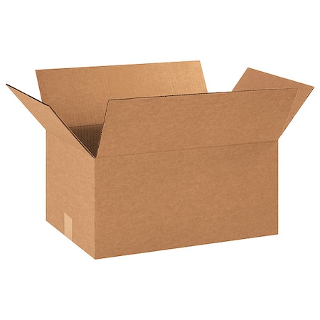 16 in x 12 in x 9 in Shipping Box, Kraft, Corrugate, Single Wall, 32 ECT MPN:22XL63