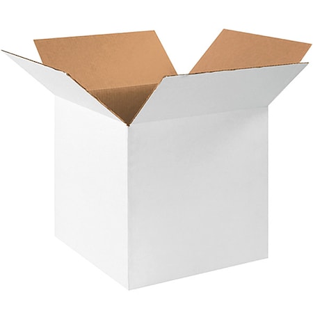 16 in x 16 in x 16 in Shipping Box, White, Corrugate, Single Wall, 32 ECT MPN:22XL64