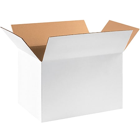 18 in x 12 in x 12 in Shipping Box, White, Corrugate, Single Wall, 32 ECT MPN:22XL68