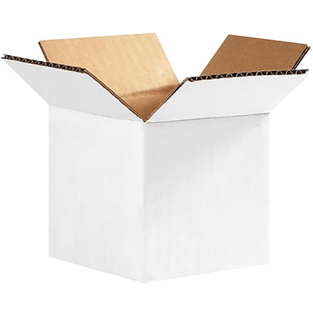 4 in x 4 in x 4 in Shipping Box, White, Corrugate, Single Wall, 32 ECT MPN:22XL91