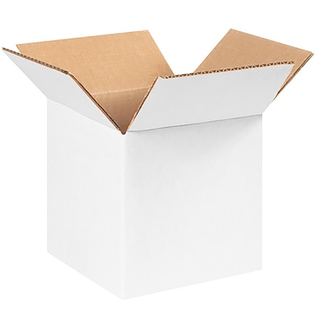 6 in x 6 in x 6 in Shipping Box, White, Corrugate, Single Wall, 32 ECT MPN:22XL93