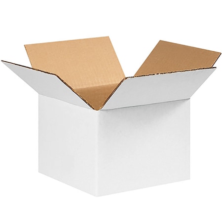 8 in x 8 in x 6 in Shipping Box, White, Corrugate, Single Wall, 32 ECT MPN:22XL94