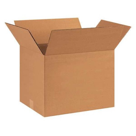 16 in x 12 in x 12 in Shipping Box, Kraft, Corrugate, Single Wall, 44 ECT MPN:22XM19