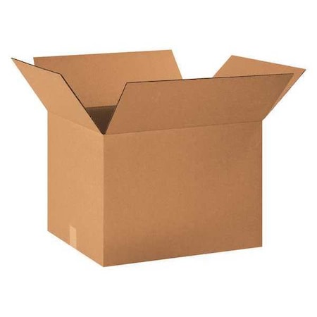 20 in x 16 in x 14 in Shipping Box, Kraft, Corrugate, Single Wall, 44 ECT MPN:22XM43