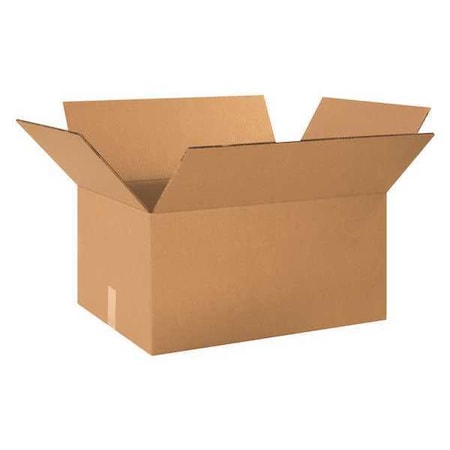 24 in x 18 in x 12 in Shipping Box, Kraft, Corrugate, Double Wall, 48 ECT MPN:22XM59