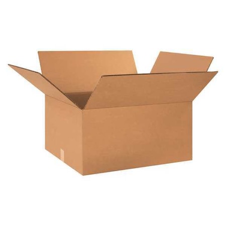 24 in x 20 in x 12 in Shipping Box, Kraft, Corrugate, Double Wall, 48 ECT MPN:22XM62