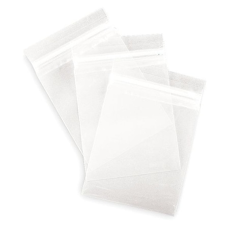 Reclosable Bag, Zip Seal, 3 in L, 2 in W, 2 mil Thick, Low Density Polyethylene (LDPE), Clear MPN:2EWP8