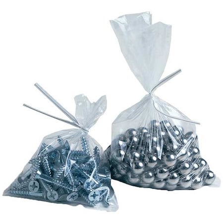 Open-Ended Bag, 3 mil, Clear, Twist Tie, 1000 PK MPN:30F-0708