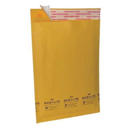 Mailer Envelope, Kraft, 6 in. W, PK250 MPN:36DY91