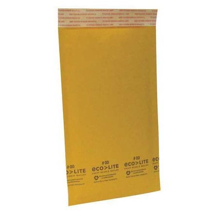 Mailer Envelope, Kraft, 5 in. W, PK250 MPN:36DY92
