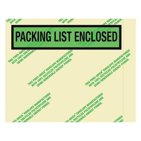 Environmental Pcking Lst Enclsd Envpe, 7 x5 1/2