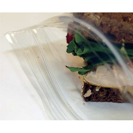 Reclosable Bag, Zip Seal, 6 in L, 6 in W, 1.2 mil Thick, Low Density Polyethylene (LDPE), Clear MPN:3CTZ4
