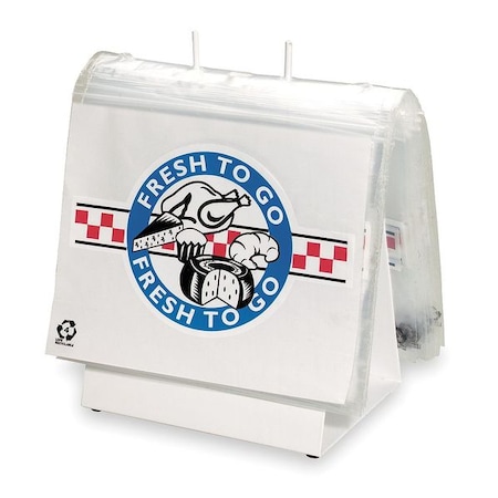 Reclosable Bag, Zip Seal, 8 in L, 10 1/2 in W, 1.25 mil Thick, Low Density Polyethylene (LDPE) MPN:3CUC6