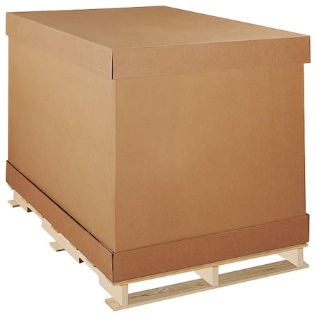 56 in x 38 in x 39 in Shipping Box, Kraft, Corrugate, Double Wall, 51 ECT MPN:3EVU6