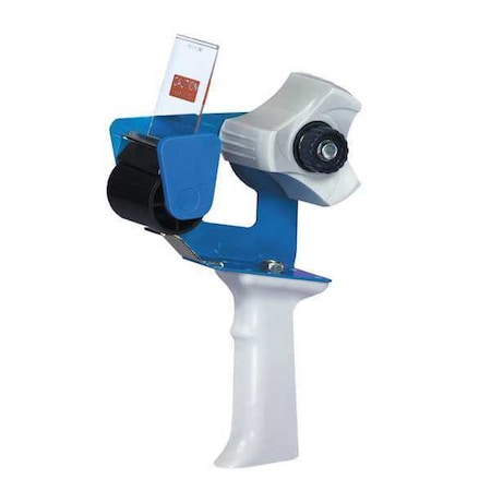 Light Duty Handheld Tape Dispenser, 2 in W Max Tape, 3 in Core Dia, Plastic Blue MPN:3JXW7