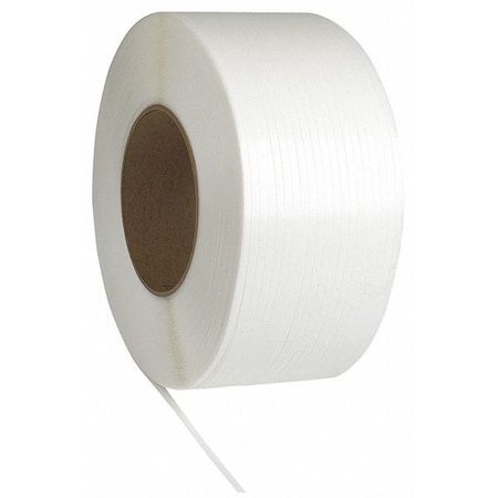 Plastic Strapping, MG, White, 12000 ft. L MPN:40TP44