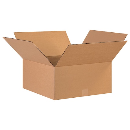 17 in x 17 in x 8 in Shipping Box, Kraft, Corrugate, Single Wall, 32 ECT MPN:493T37
