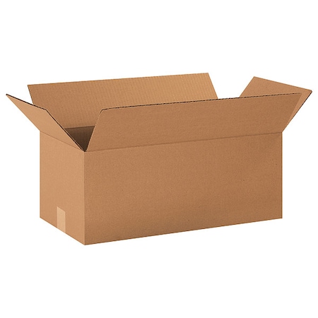 20 in x 10 in x 8 in Shipping Box, Kraft, Corrugate, Single Wall, 32 ECT MPN:493T39