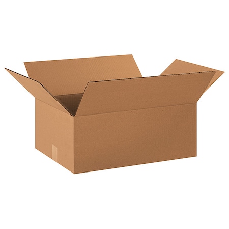 20 in x 14 in x 8 in Shipping Box, Kraft, Corrugate, Single Wall, 32 ECT MPN:493T40