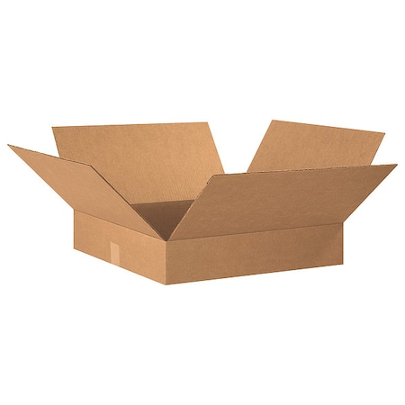 20 in x 20 in x 4 in Shipping Box, Kraft, Corrugate, Single Wall, 32 ECT MPN:493T44