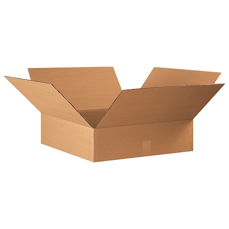22 in x 22 in x 6 in Shipping Box, Kraft, Corrugate, Single Wall, 32 ECT MPN:493T49
