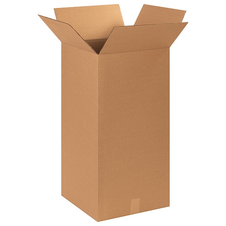 15 in x 15 in x 30 in Shipping Box, Kraft, Corrugate, Single Wall, 32 ECT MPN:493T68