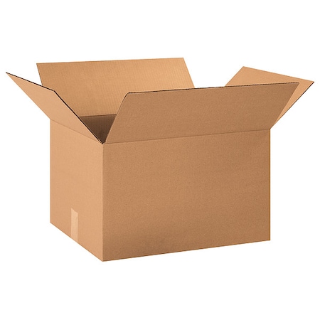 20 in x 15 in x 12 in Shipping Box, Kraft, Corrugate, Single Wall, 32 ECT MPN:493T76