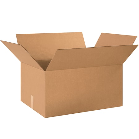 24 in x 18 in x 12 in Shipping Box, Kraft, Corrugate, Single Wall, 32 ECT MPN:493U08