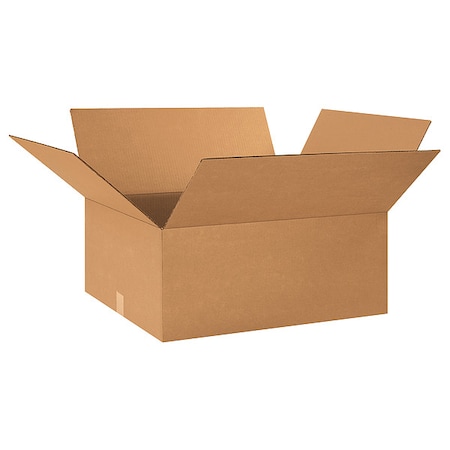 24 in x 20 in x 10 in Shipping Box, Kraft, Corrugate, Single Wall, 32 ECT MPN:493U12